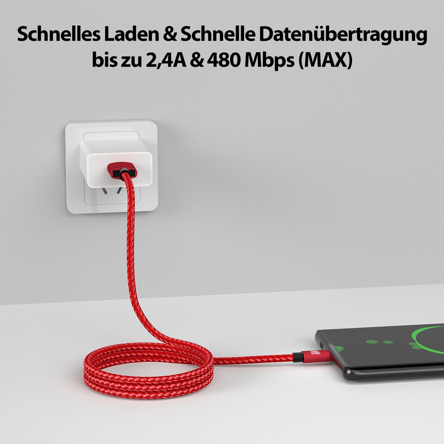 micro USB Kabel - Red - Variante "eBW"