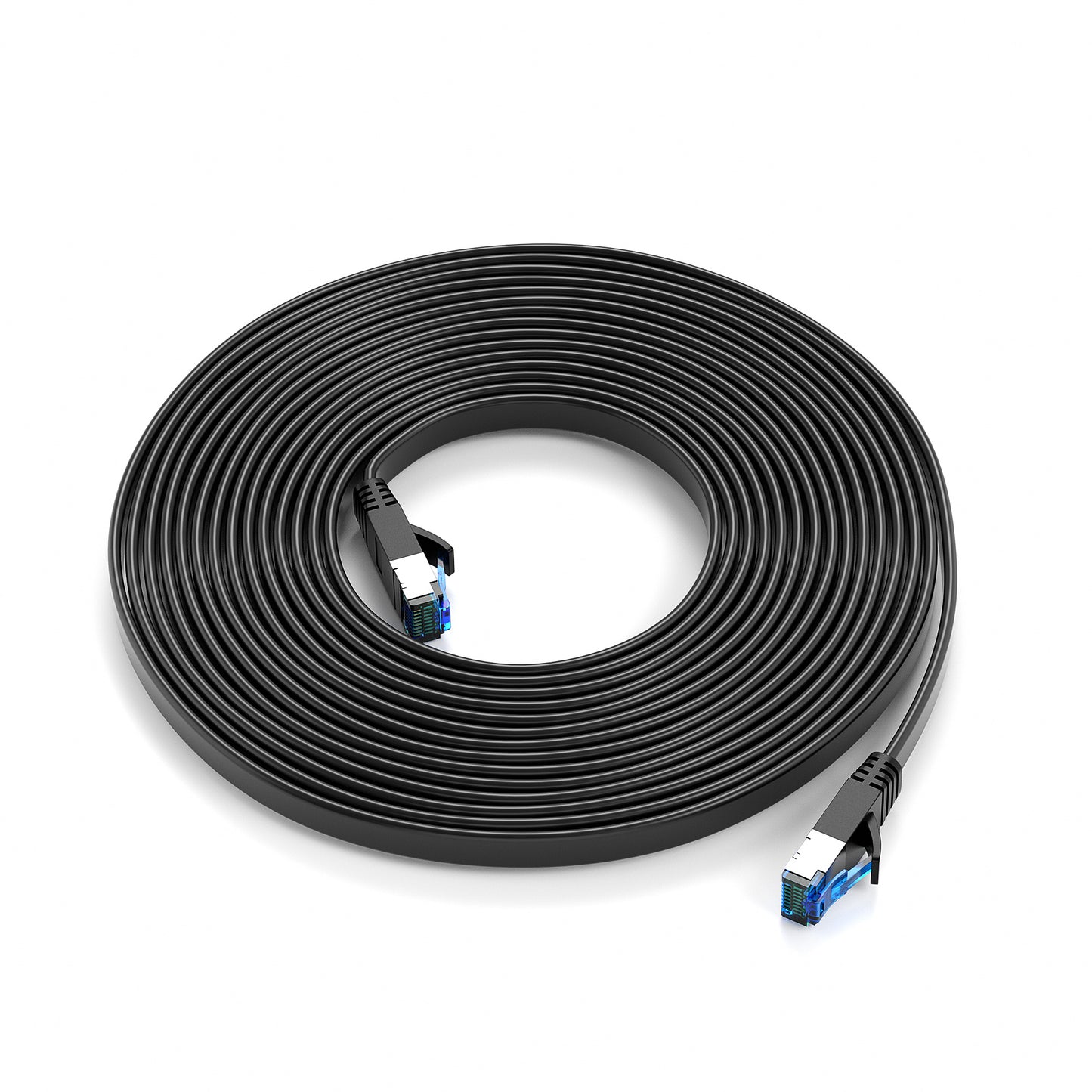 CAT 7 Patchkabel FLACH - Schwarz - Variante