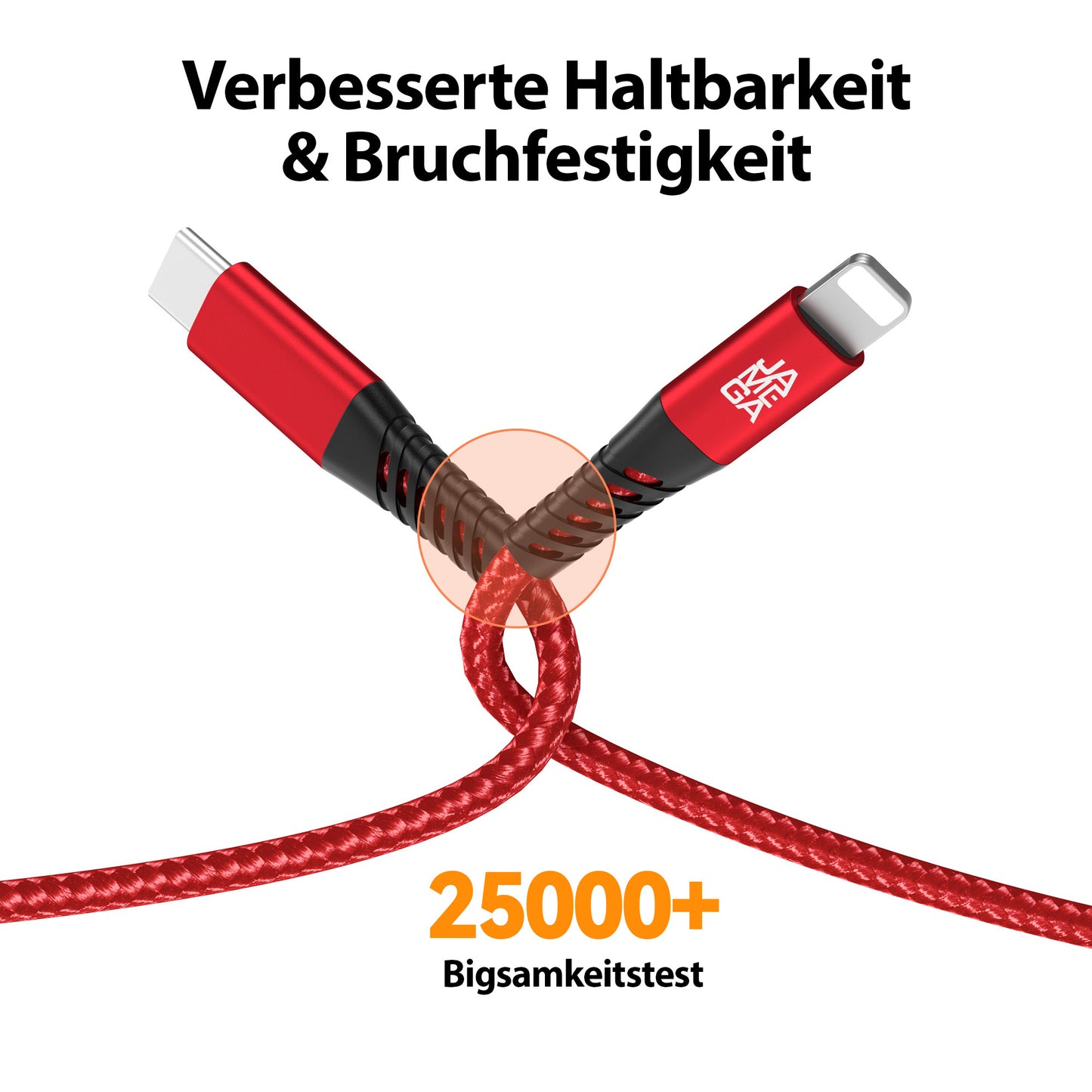 USB-C zu Lightning Kabel - Rot - Variante