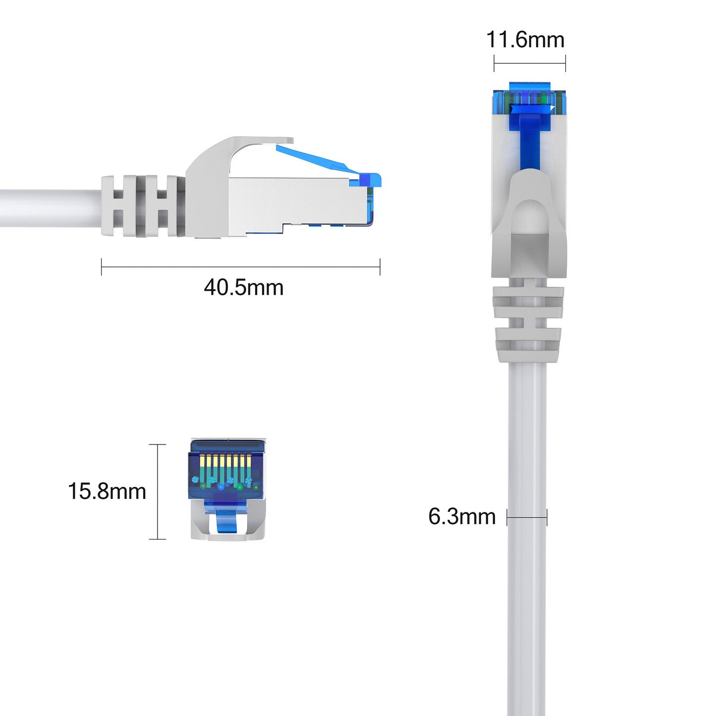 CAT 7 Patchkabel - GREY - Variante