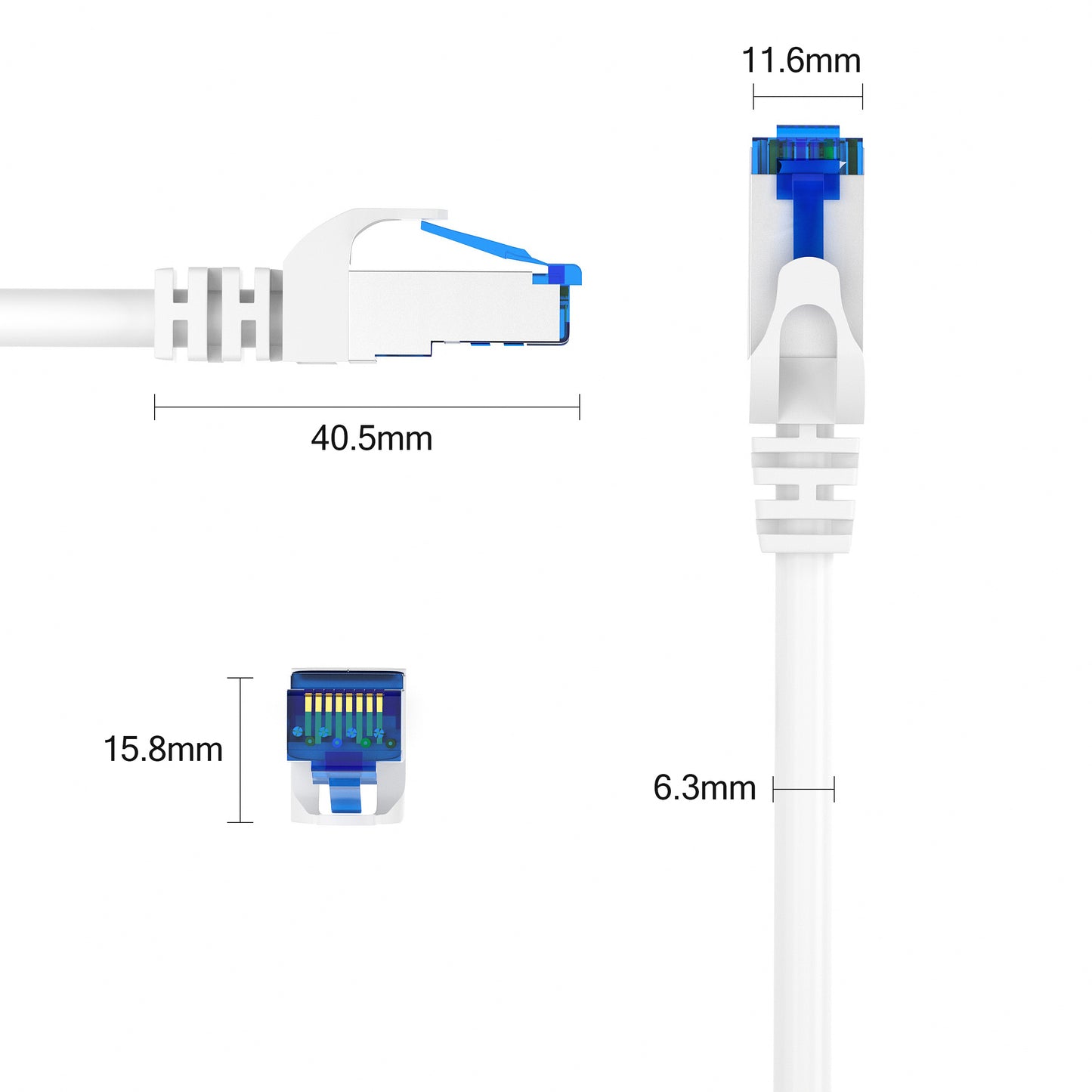 CAT 7 Patchkabel - WHITE - Variante