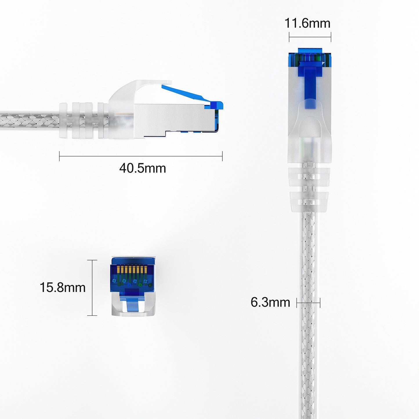 CAT 7 Patchkabel - TRANSPARENT - Variante