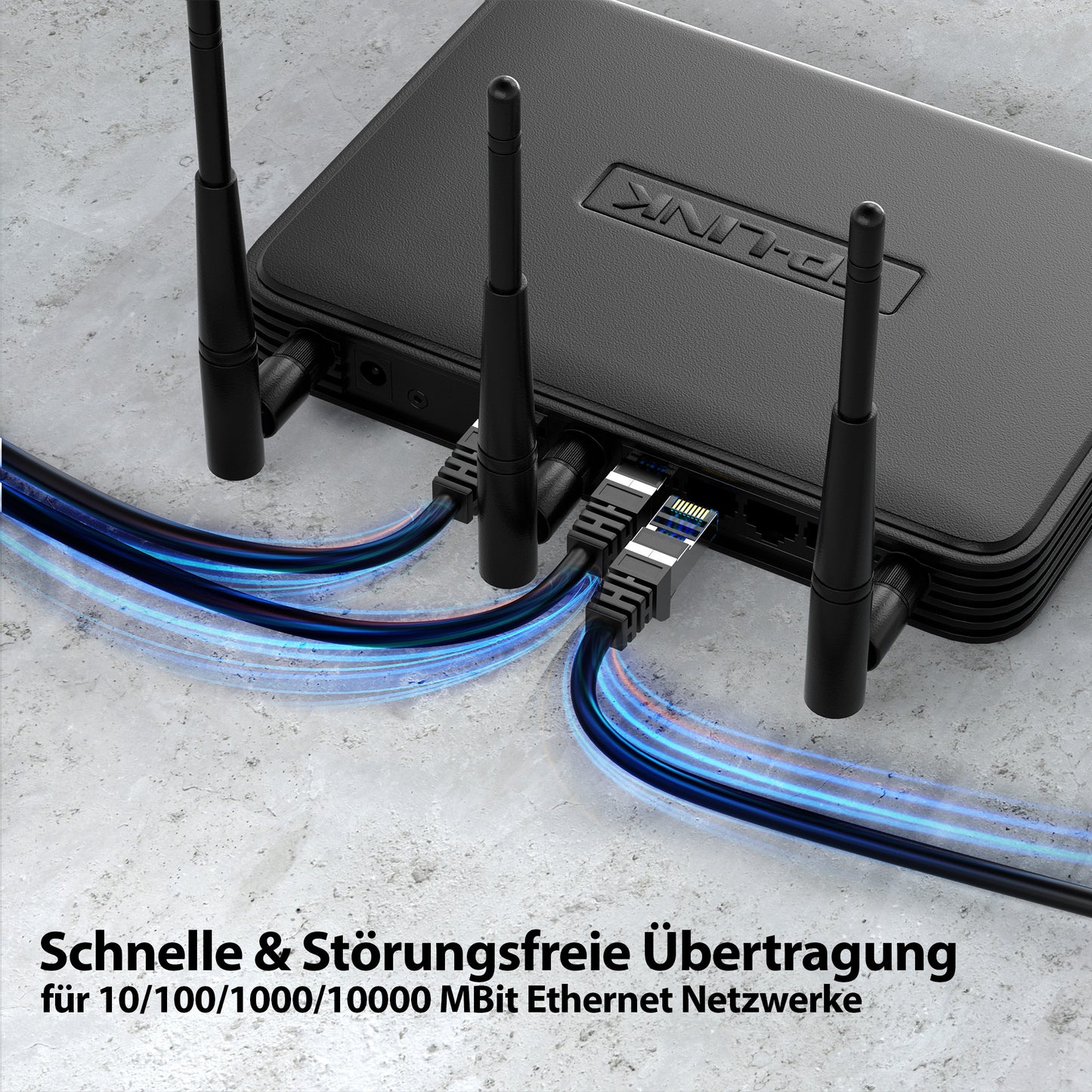 CAT 7 Patchkabel - BLACK - Variante