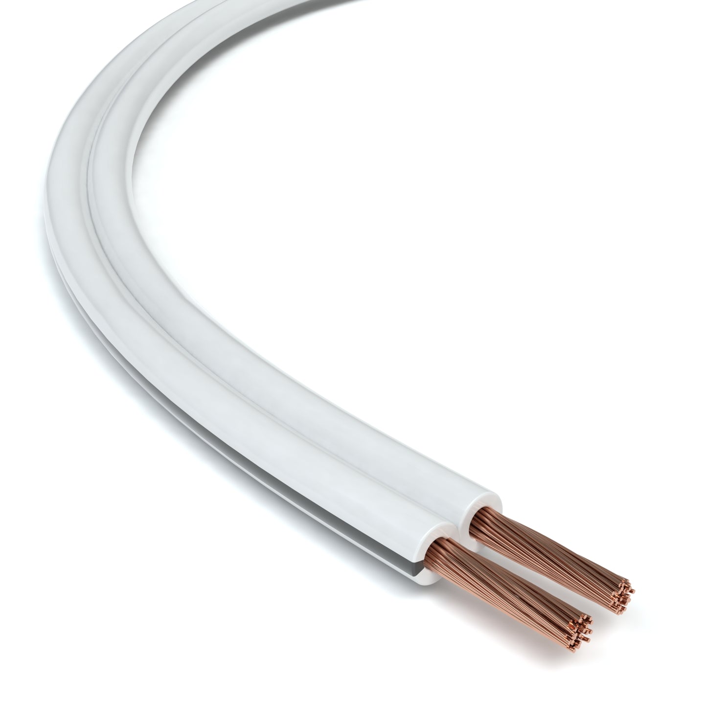 Lautsprecherkabel, 2 x 0,75mm², weiß - S-Impuls Variante