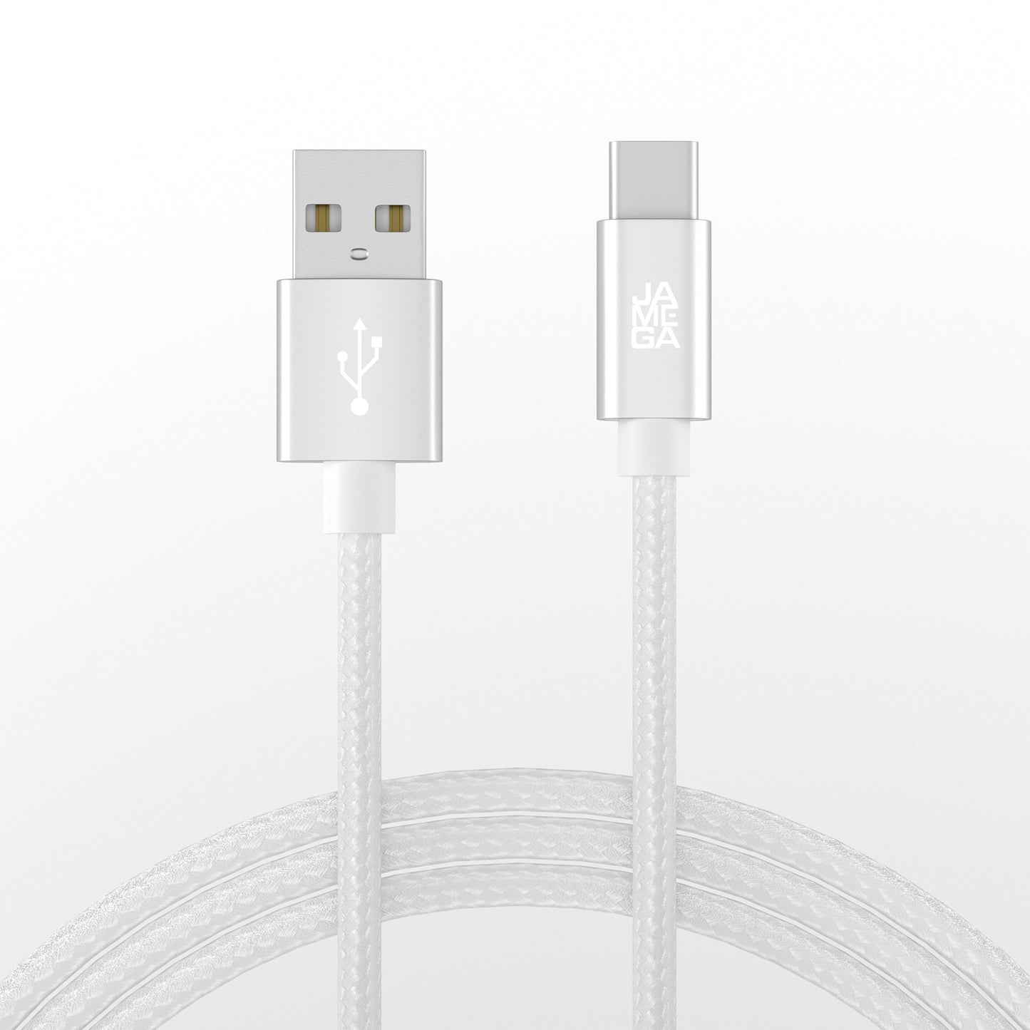 USB-C - USB A | Nylon + Metal Shell | *NEW MODEL* - White - Variante "eBW"