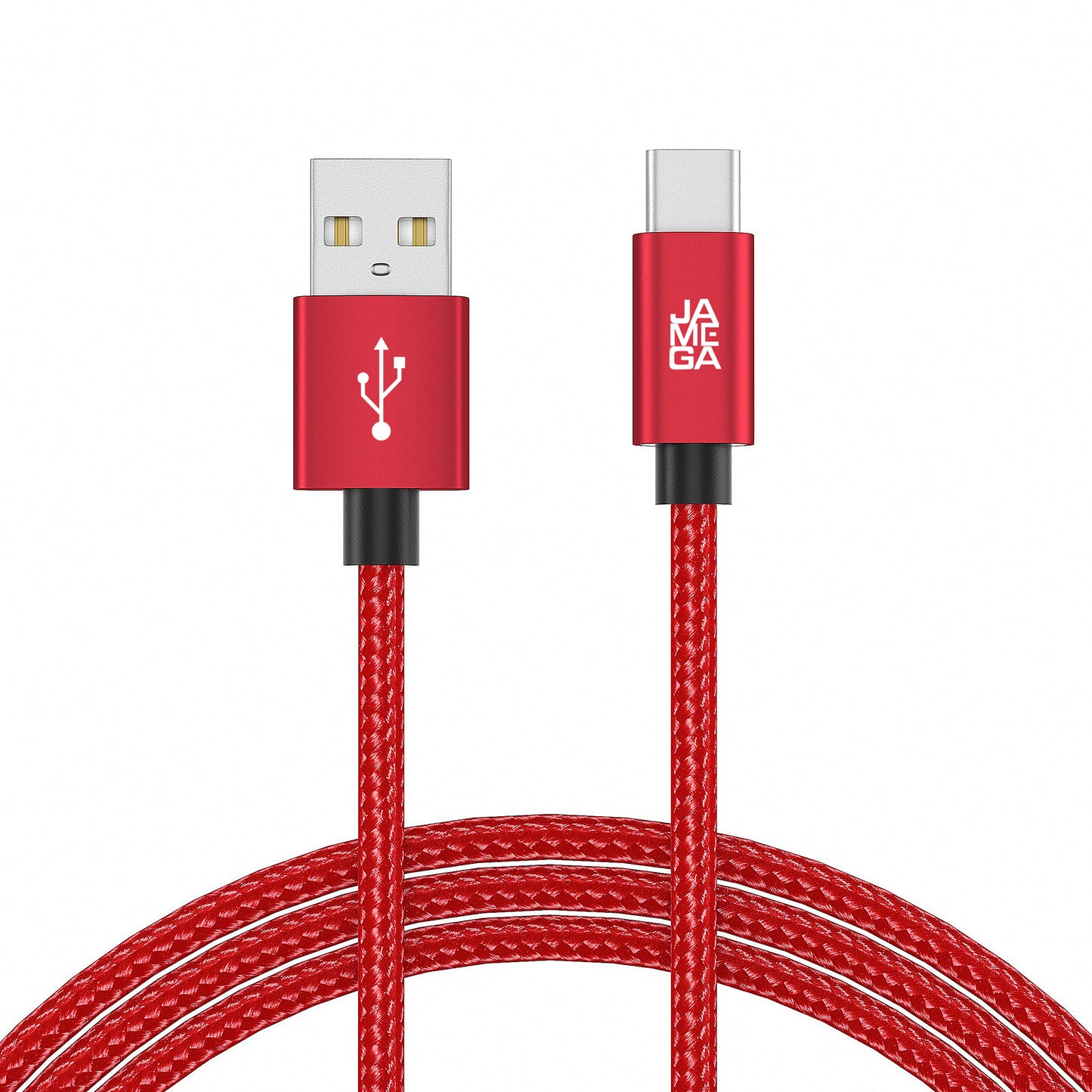 USB-C - USB A | Nylon + Metal Shell | *NEW MODEL* - Red - Variante "eBW"