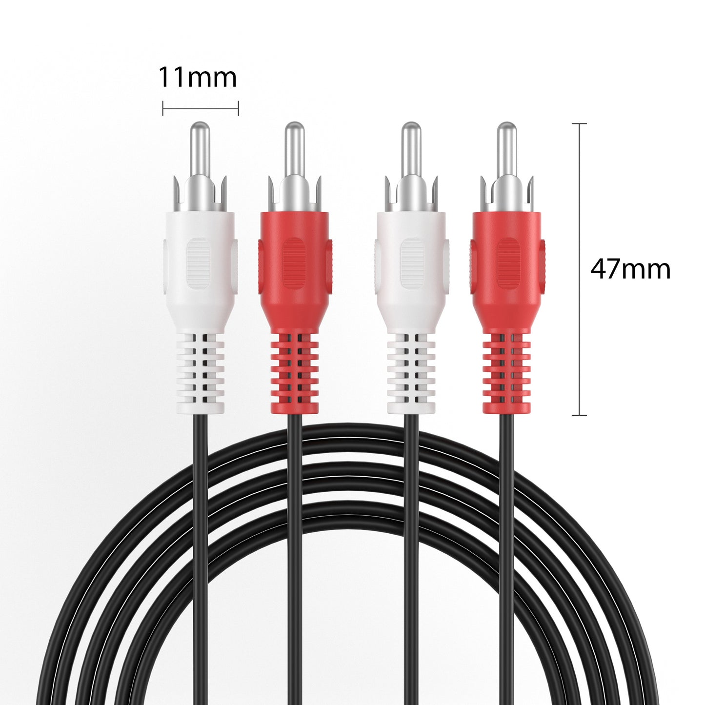 2x Cinch Stecker auf 2x Cinch Stecker Kabel - 4m