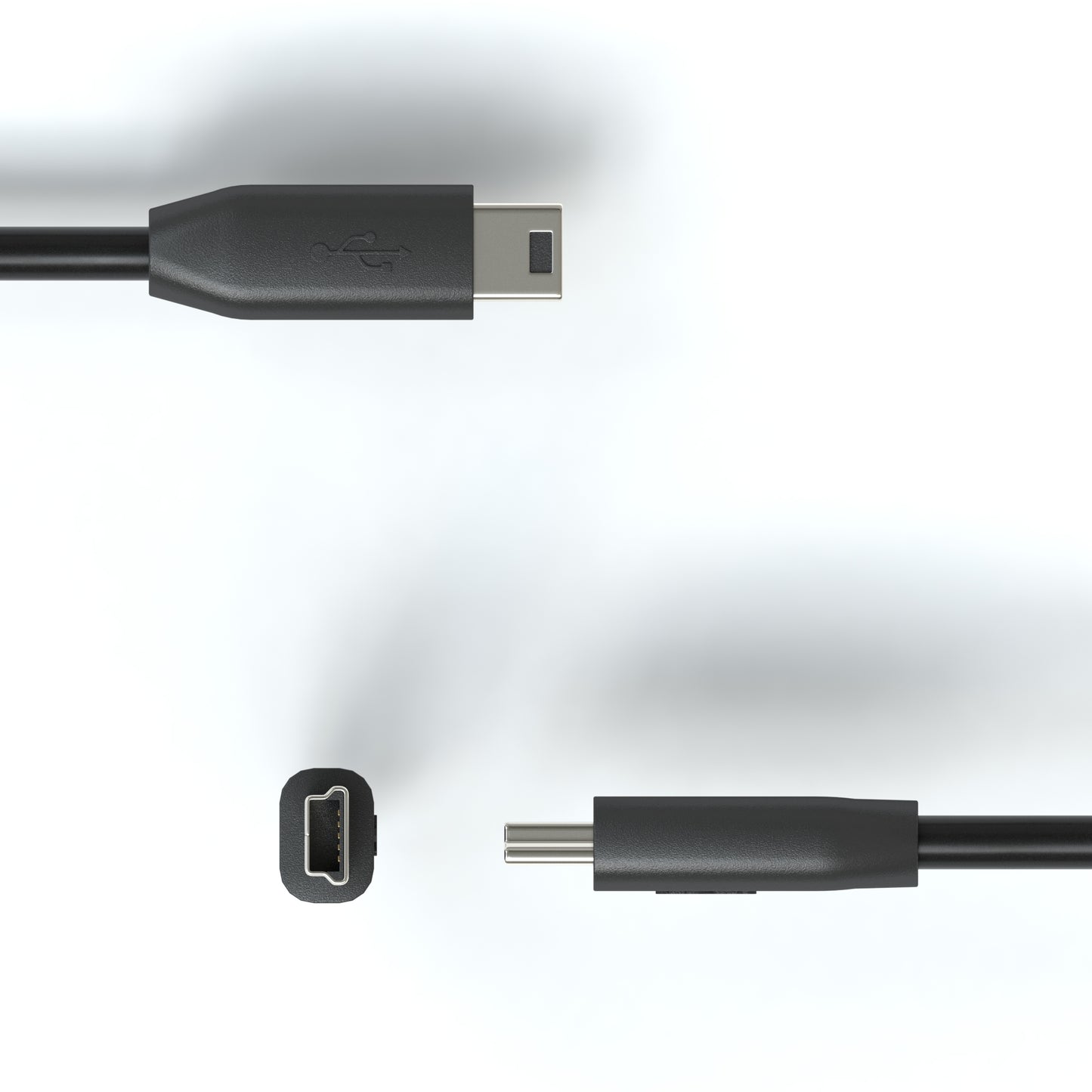USB-C 2.0 Adapterkabel, Mini-B, schwarz - Variation