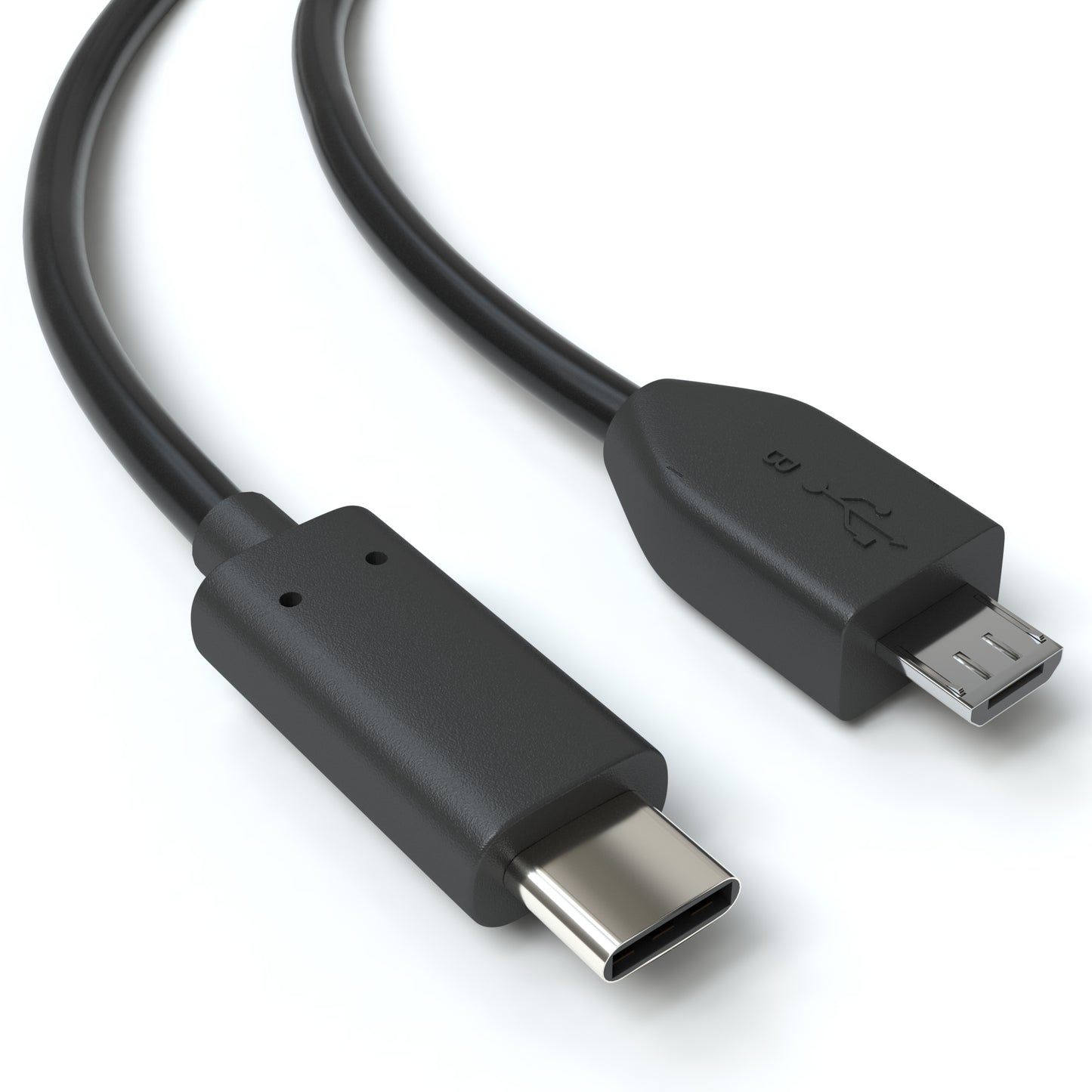 USB-C 2.0 Adapterkabel, Micro-B, schwarz - Variation