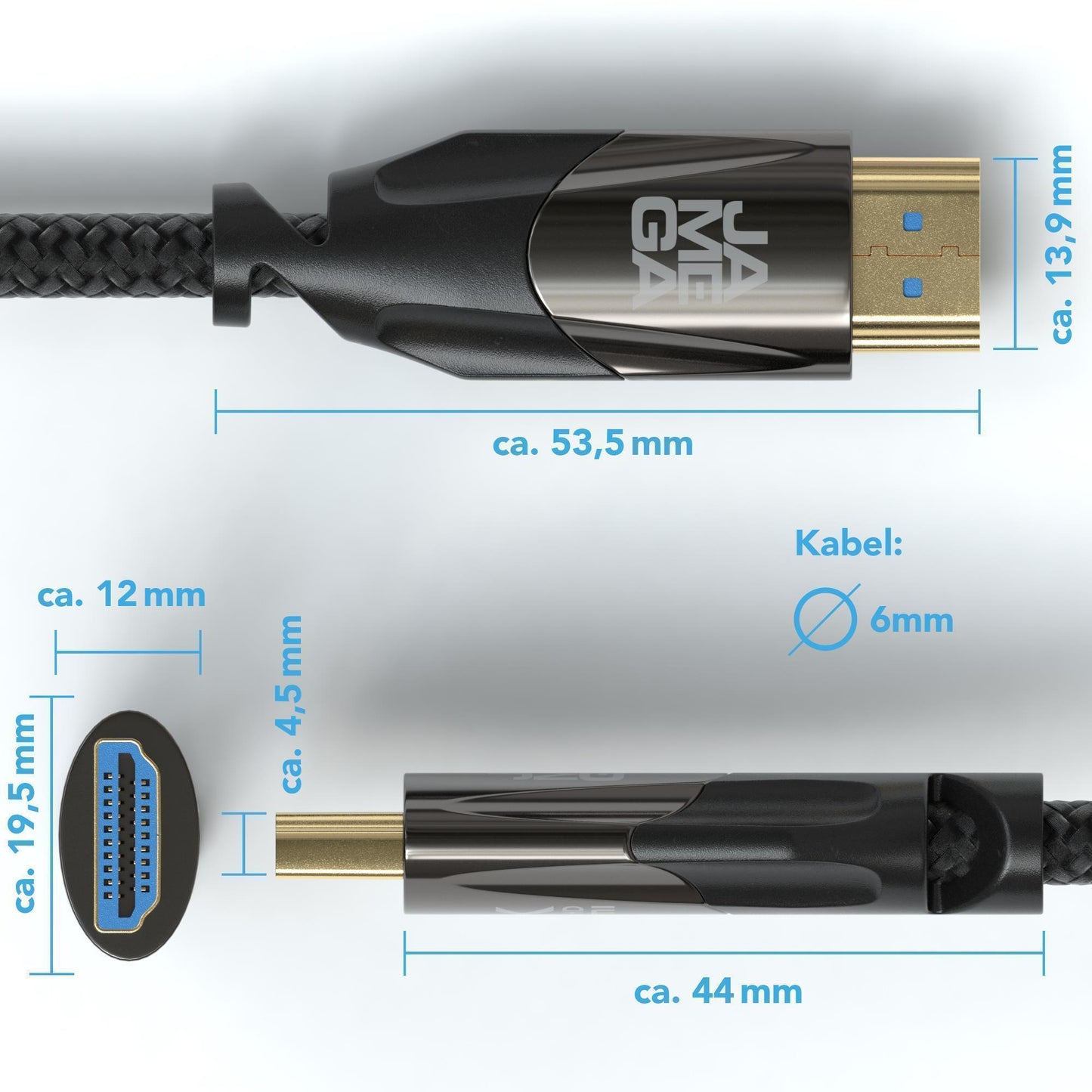 High-End HDMI 2.0 Kabel - Black Series - Variante "eBW"