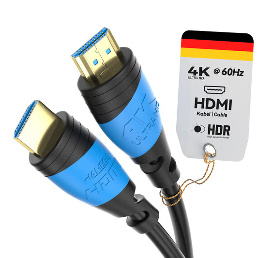 4K U-HD 2.0 HDMI Kabel - Plug Schwarz/Blau - Variation "eBW"