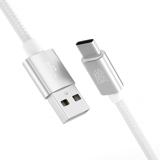 USB-C - USB A | Nylon + Metal Shell | *NEW MODEL* - White - Variante "eBW"