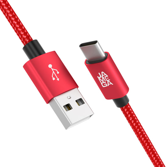 USB-C - USB A | Nylon + Metal Shell | *NEW MODEL* - Red - Variante "eBW"