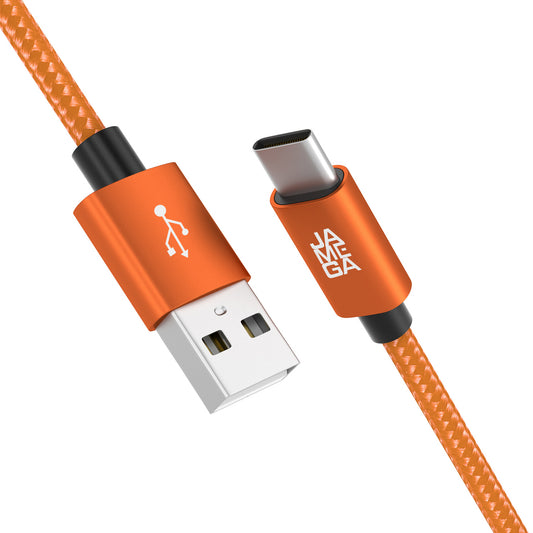 USB-C - USB A | Nylon + Metal Shell | *NEW MODEL* - Orange - Variante "eBW"