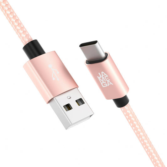 USB-C - USB A | Nylon + Metal Shell | *NEW MODEL* - RoseGold - Variante "eBW"