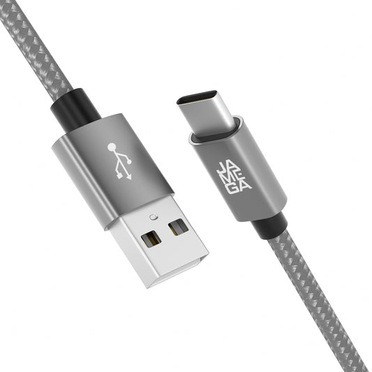 USB-C - USB A | Nylon + Metal Shell | *NEW MODEL* - Silver - Variante "eBW"