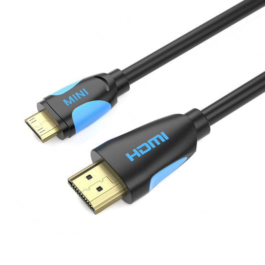 mini HDMI zu HDMI Kabel - schwarz/blau - Variante "eBW"