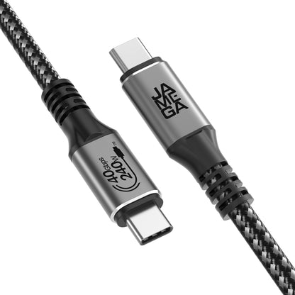 USB-C Kabel USB 4.0 40Gbps Metal Plug - Silber - 0,5m