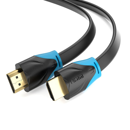 HDMI Kabel 2.0 _Flach_ - Plug schwarz/blau - Variation "eBW"