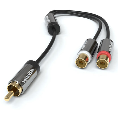 RCA Y-Adapter - Stecker auf 2x Buchse 0,2m