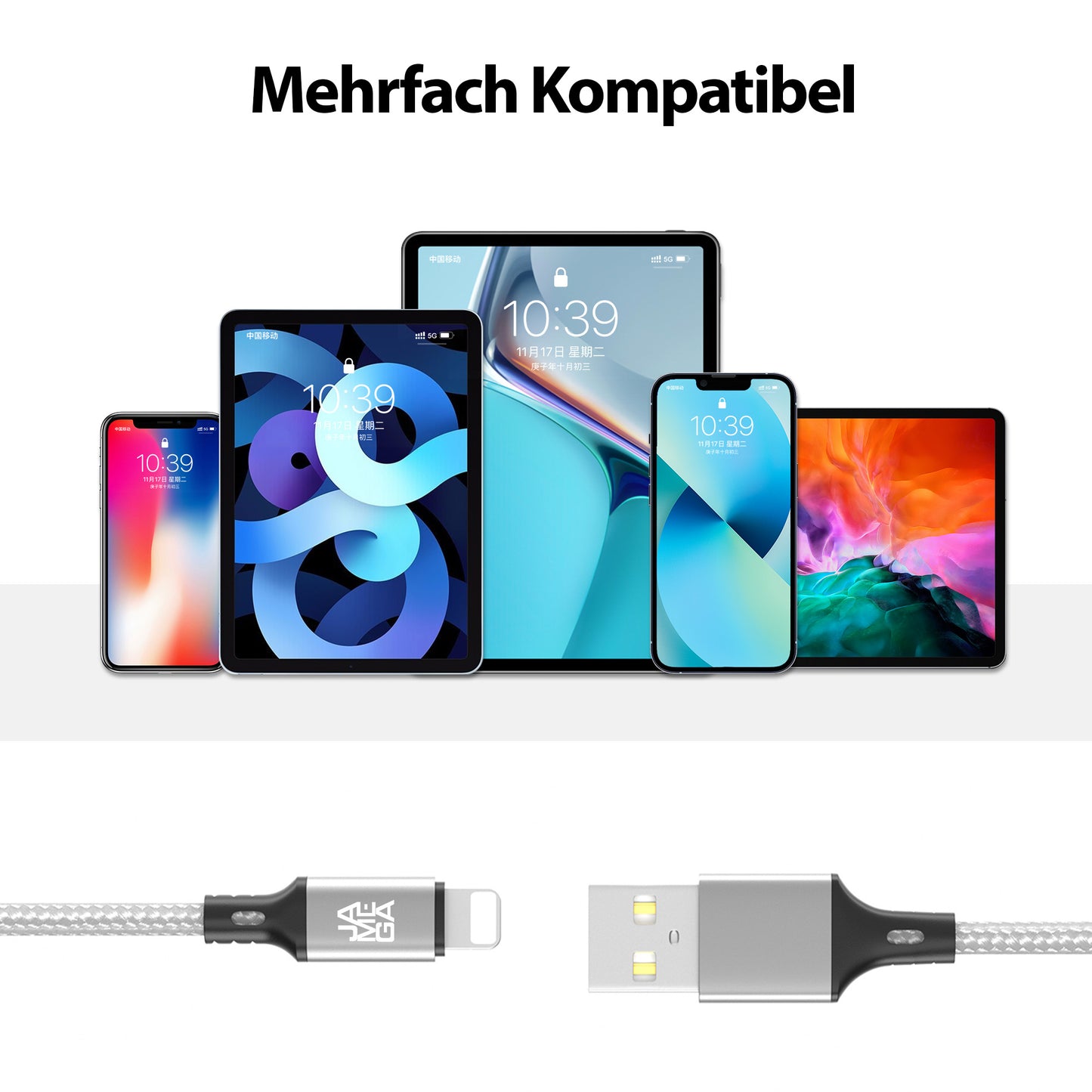 iPhone charging cable new generation cotton / spacegrey - Variation