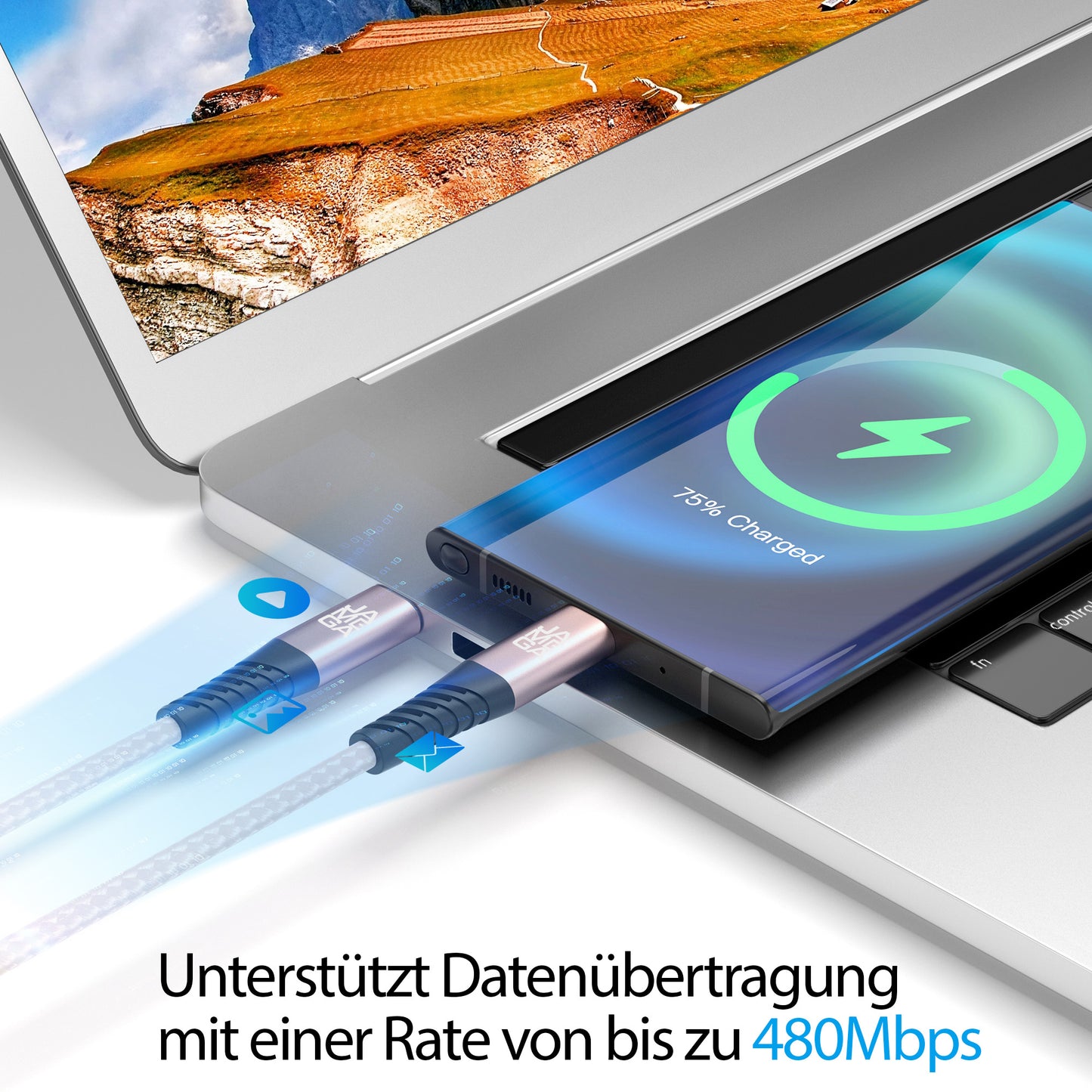 USB C Kabel Rosegold - Variante