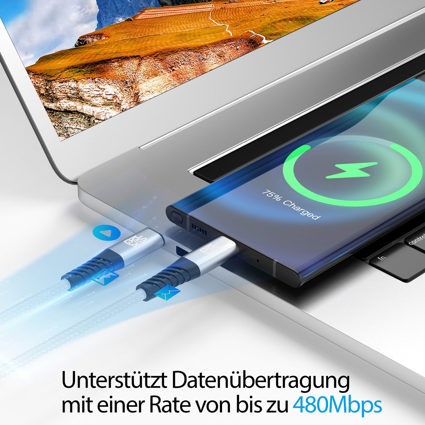 USB C Kabel Weiß - Variante
