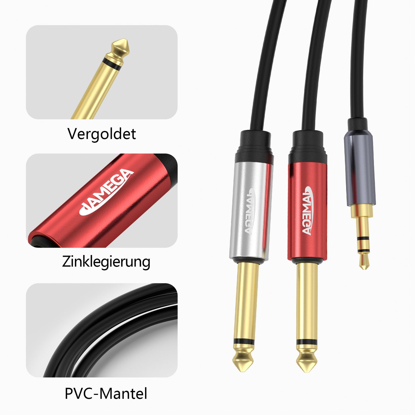 Aux Cabel 3.5mm zu 2*6.35mm  - Variation