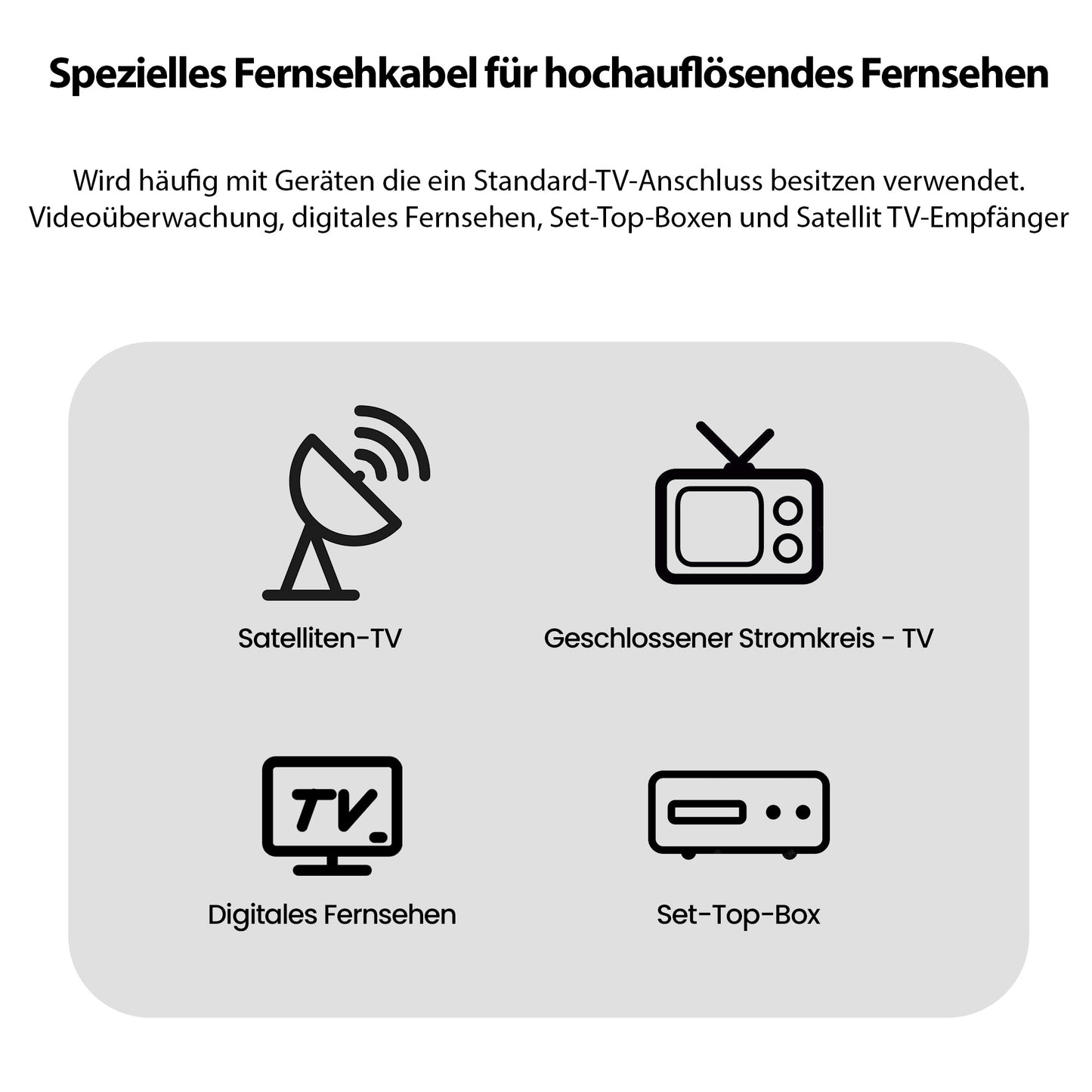 TV Antennenkabel Schwarz