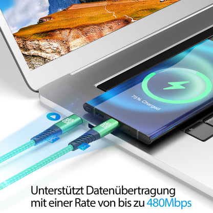 USB-C Kabel Grün | | 4er Set