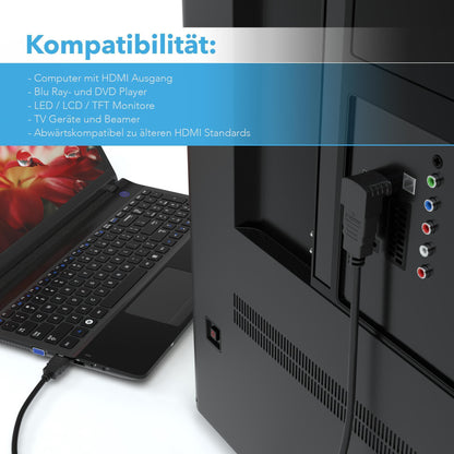 HDMI Winkel Adapter / HDMI A Female - HDMI A Male 270°