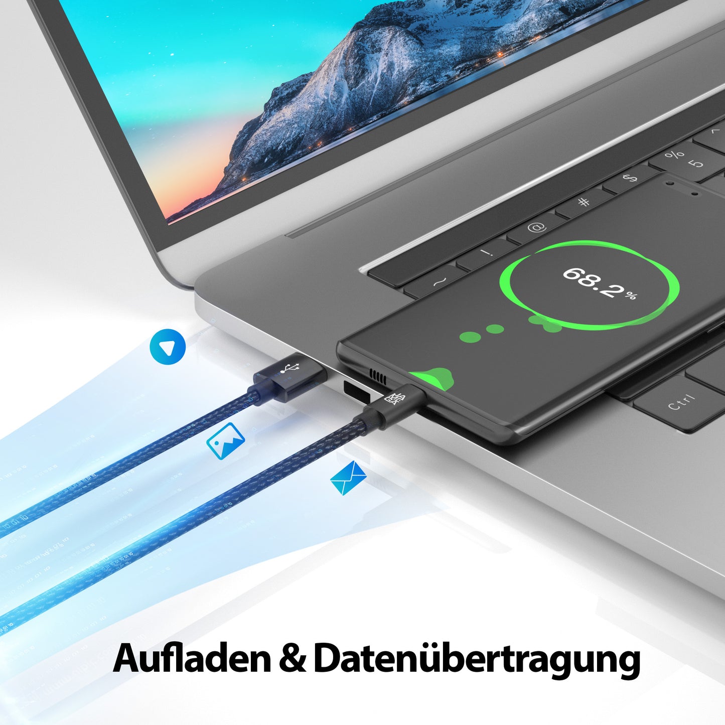 micro USB Kabel - Black - Variante "eBW"