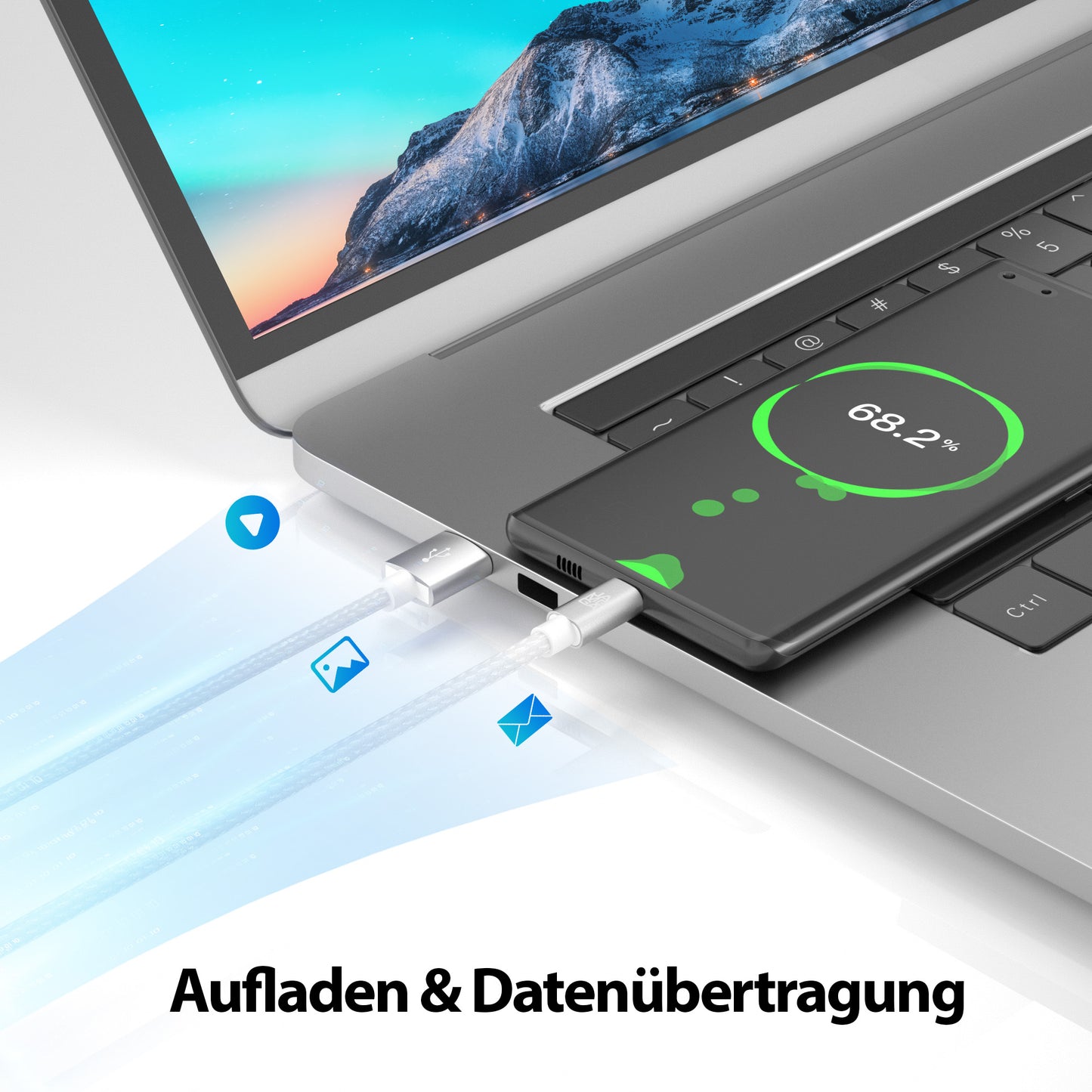 micro USB Kabel - White - Variante "eBW"