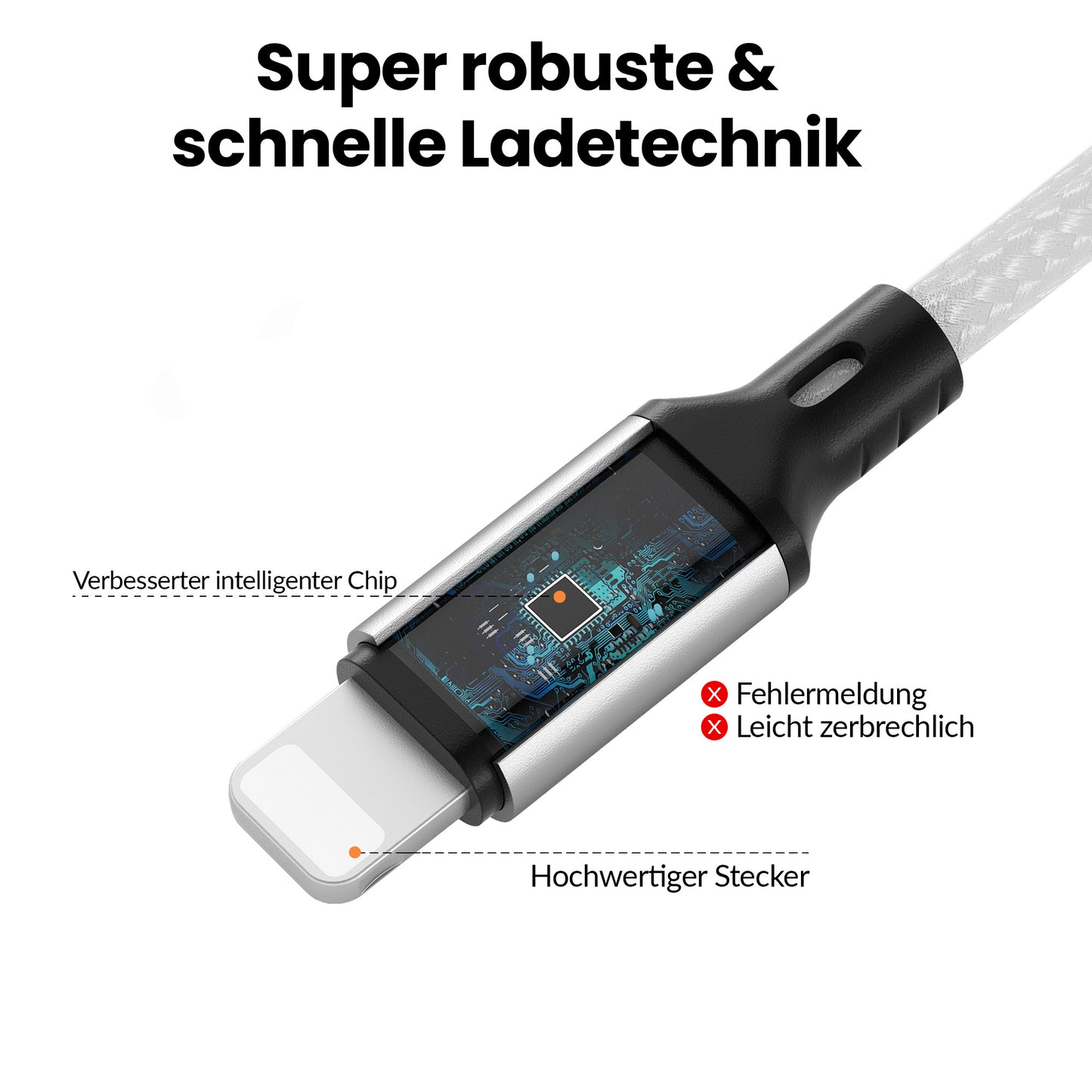 iPhone charging cable new generation cotton / withe - Variation