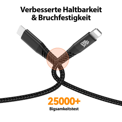 USB-C zu Lightning Kabel - Schwarz - Variante