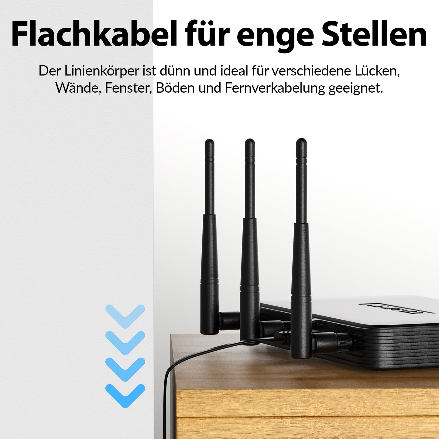 CAT 6 Patchkabel_FLACH - Schwarz - Variante