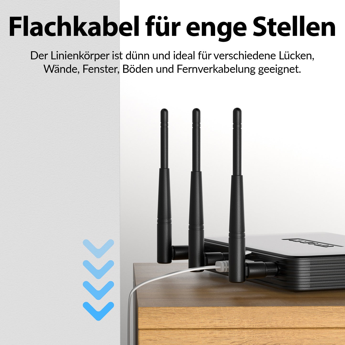 CAT 6 Patchkabel_FLACH - Weiß - Variante