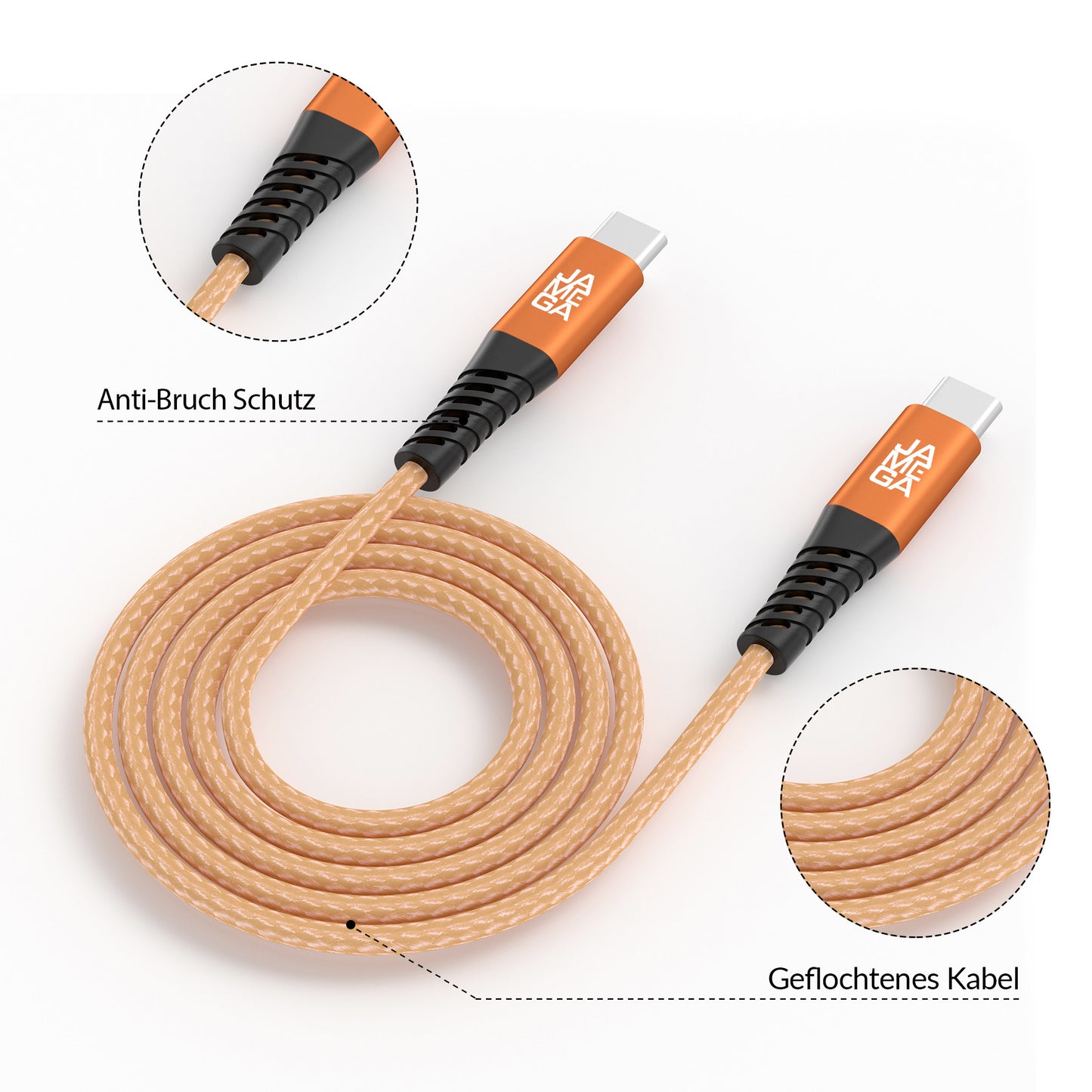 USB-C Kabel Orange | | 4er Set