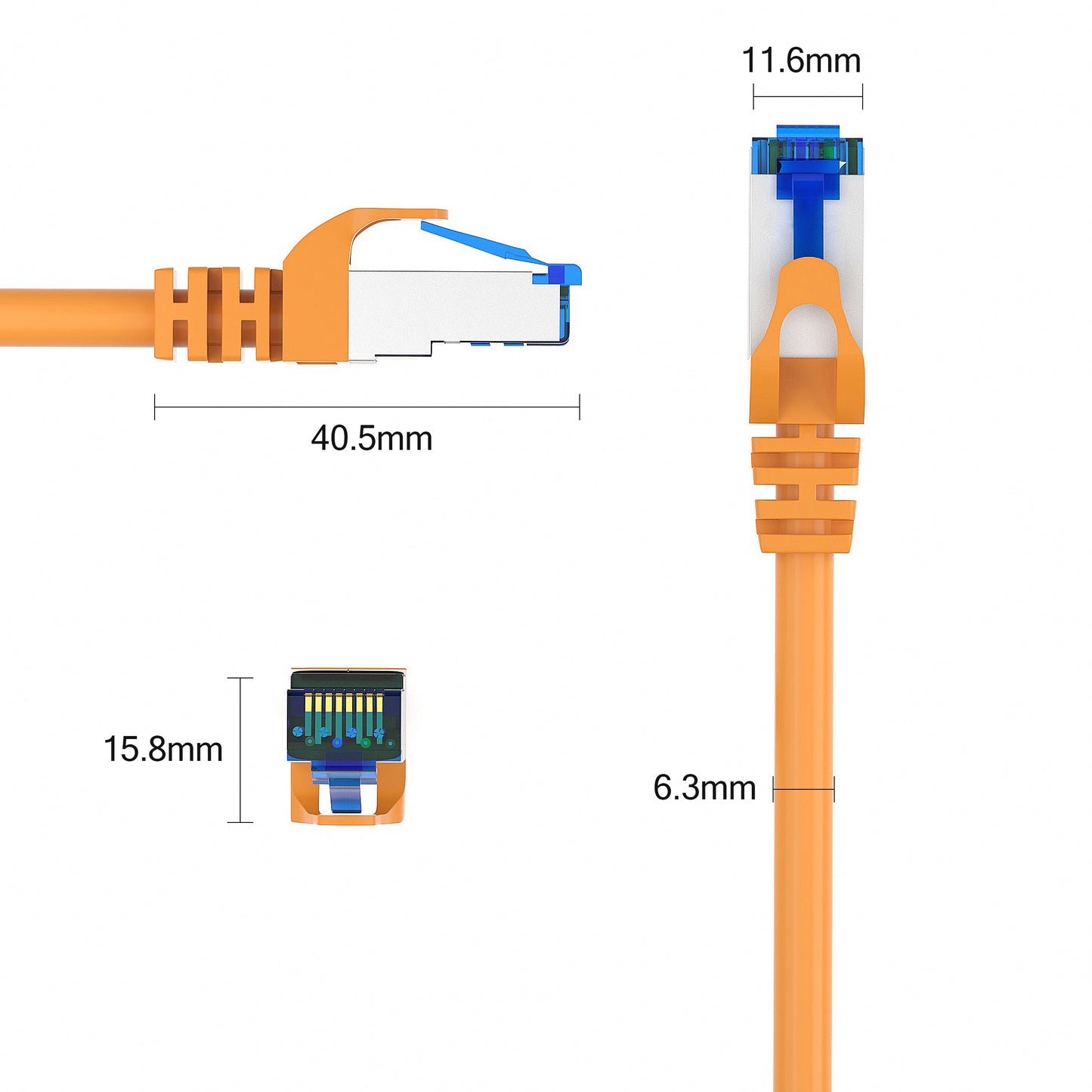 CAT 7 Patchkabel Orange