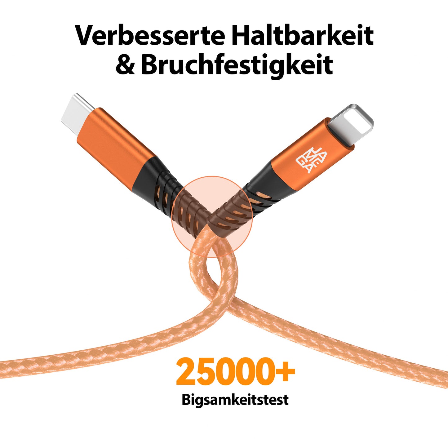 USB-C - Lightning Kabel Orange