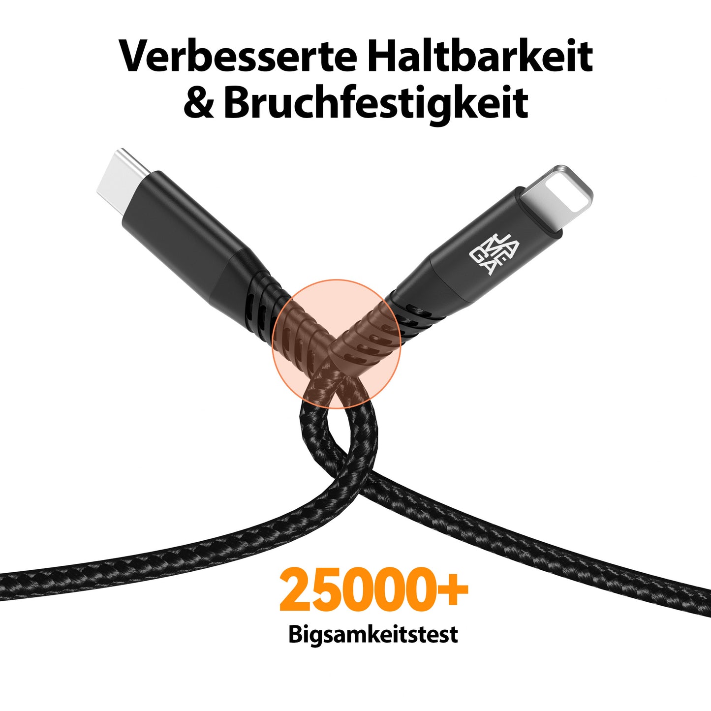 USB-C - Lightning Kabel Schwarz