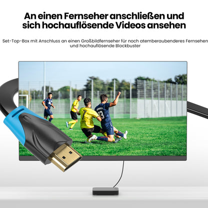 HDMI Kabel 2.0 _Flach_ - Plug schwarz/blau - Variation "eBW"