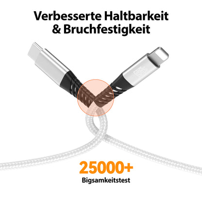 USB-C - Lightning Kabel Weiß