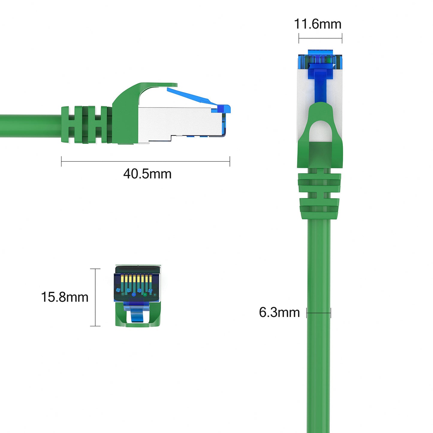 CAT 7 Patchkabel Grün