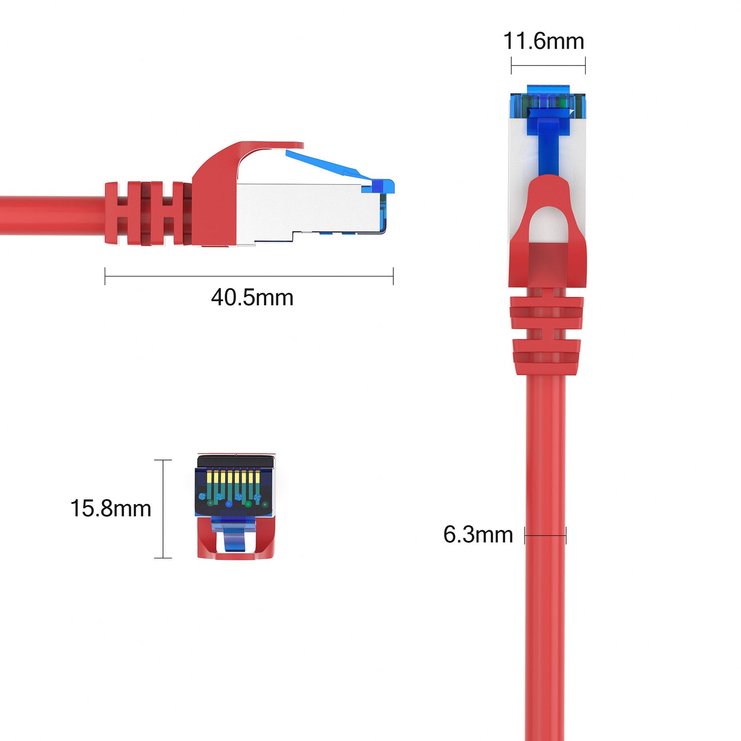 CAT 7 Patchkabel Rot