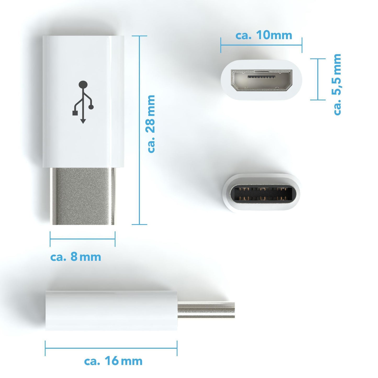 Micro USB auf USB Typ C Adapter