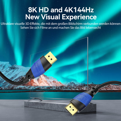 Displayport Kabel 1.4 Plug Schwarz/Blau - Variation