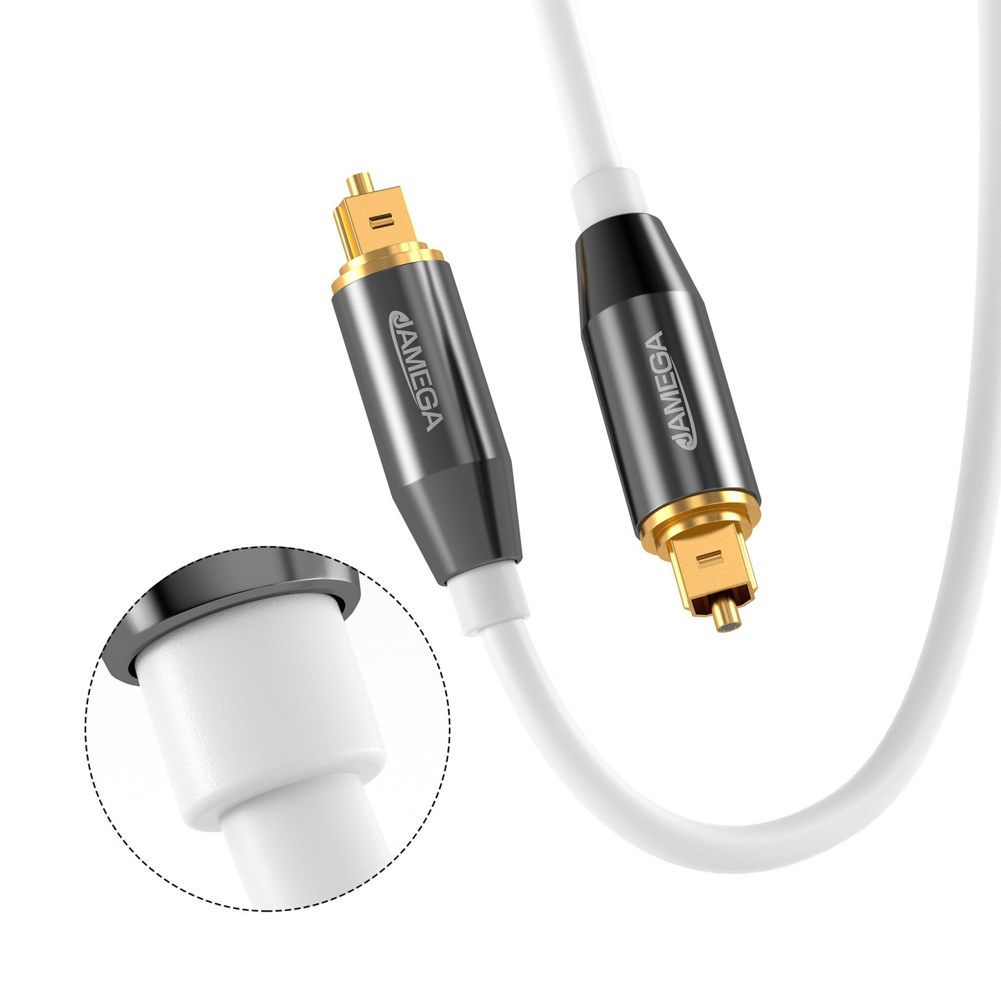 Toslink Premium Kabel *Weiß* - Variation