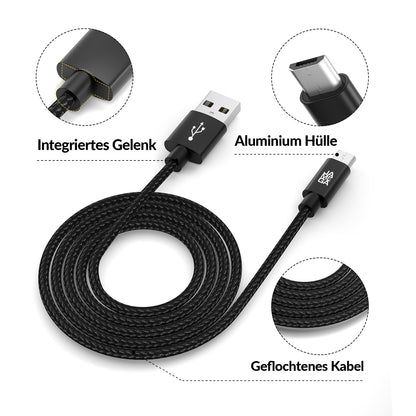 micro USB Kabel - Black - Variante "eBW"