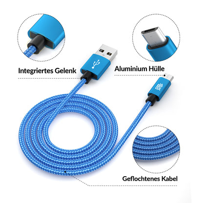 micro USB Kabel - Blue - Variante "eBW"